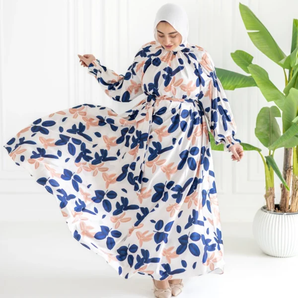 Floral silk dress