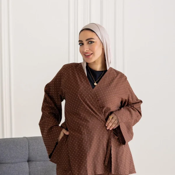 BLOUSE LINEN Strass