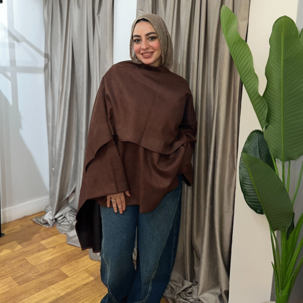 Blouse Suede With Scarf