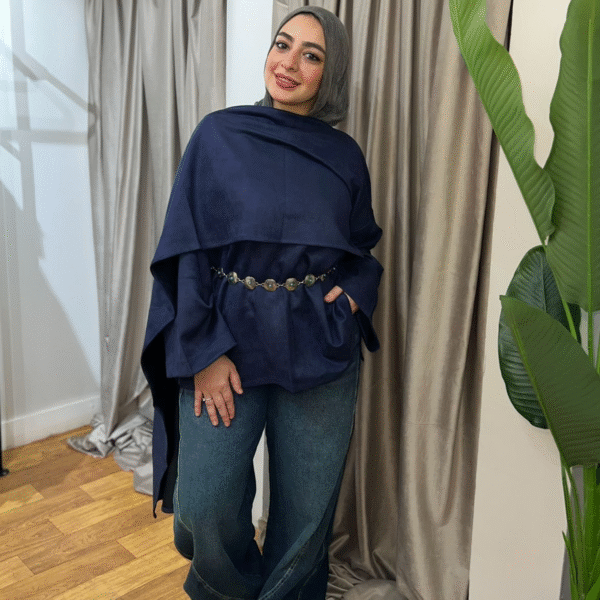 Blouse Suede With Scarf