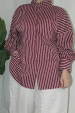 Striped Poplin Blouse - Image 10