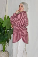 Striped Poplin Blouse - Image 6