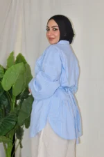 Striped Poplin Blouse - Image 7