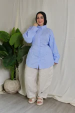Striped Poplin Blouse - Image 9