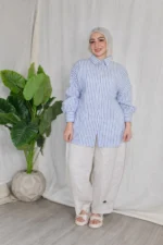 Striped Poplin Blouse - Image 6